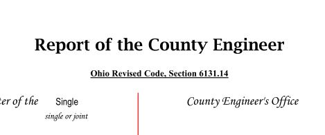 Report of County Engineer