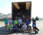 Tire Recycling Group outside of semi