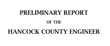 Preliminary Report of County Engineer