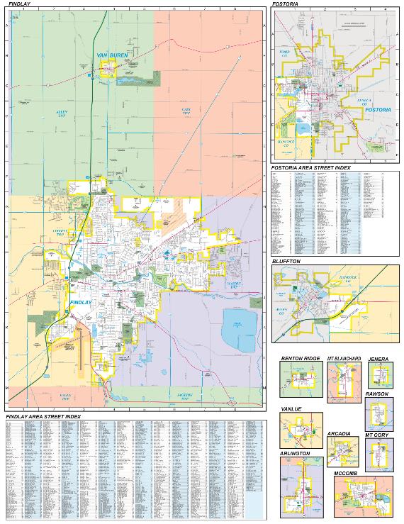 2020 Hancock County Map - City Side