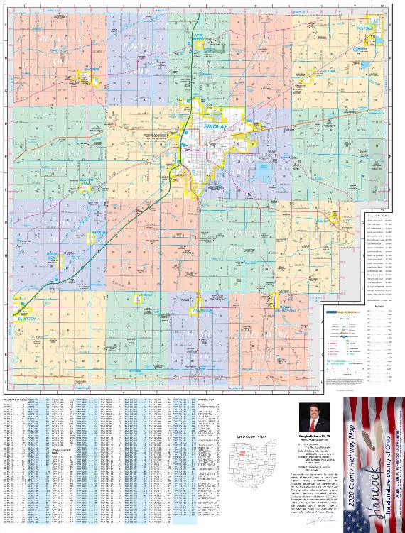 2020 Hancock County Map - County Side