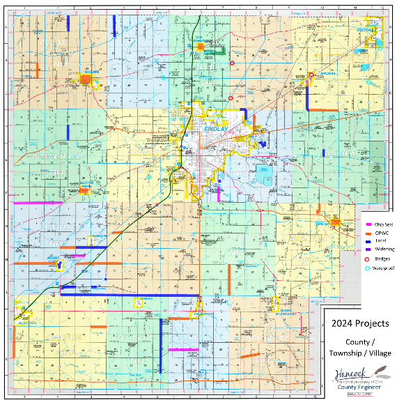 2024 Projects - Hancock County Map